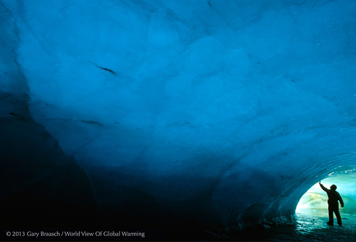 Gary Braasch, Ice Cave Antarctica Courtesy of the artist.