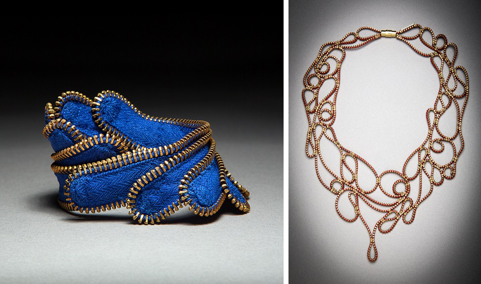 Kate Cusack - repurposed zipper jewelry