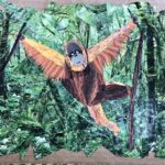 Carolyn Peirce, Sumatran Orangutan, Recycled paper collage ©2020 Carolyn Peirce. Courtesy of the artist.