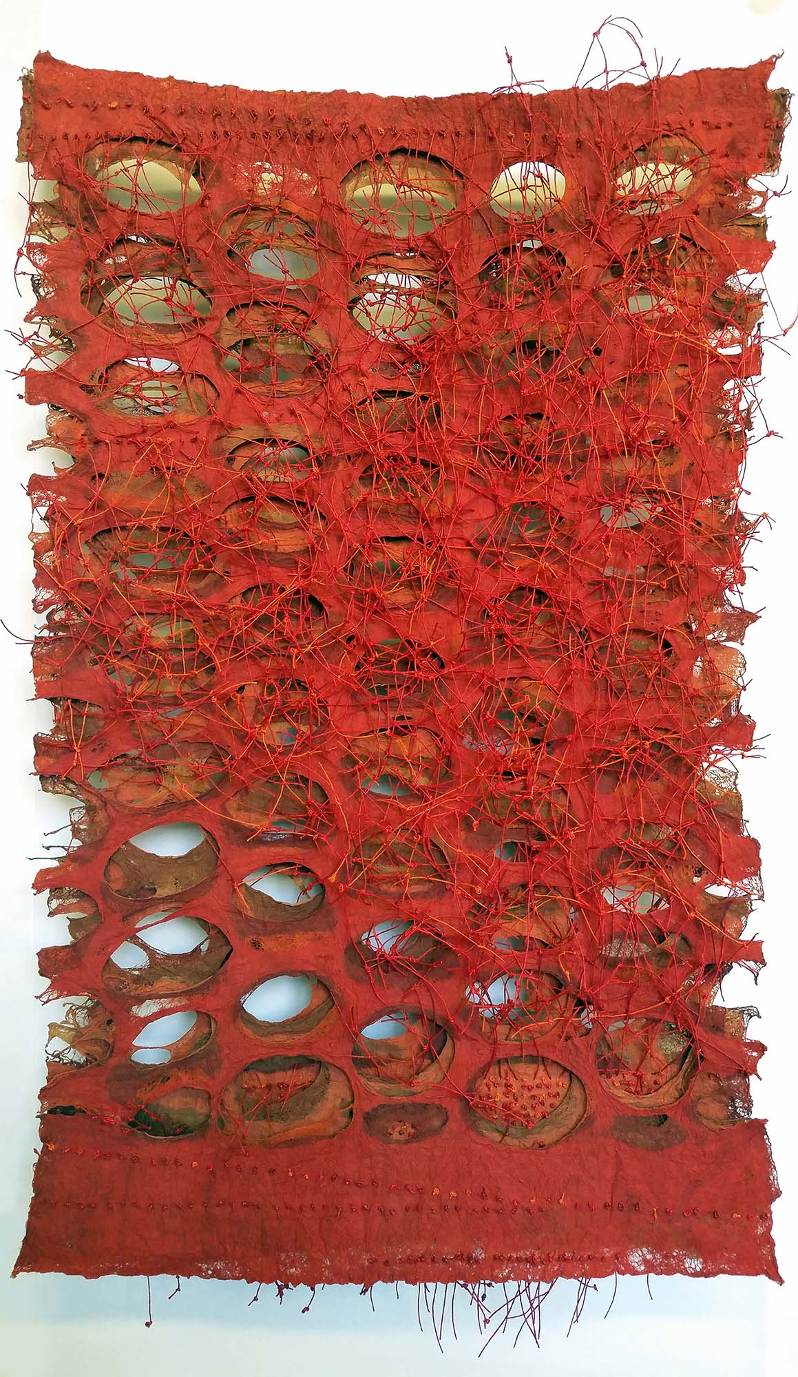 Jiyoung Chung, One-of-a-kind joomchi with paper yarn. ©2021 Jiyoung Chung. Courtesy of the artist.
