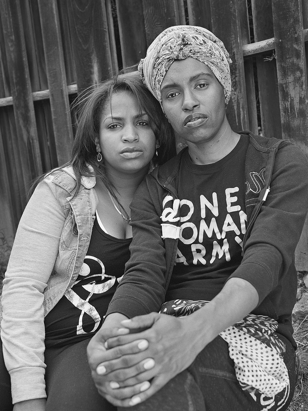 Shea with Her Best Friend, Amber Hasan, Shea’s Manager, Poet, Writer, Hip-Hop Artist, Actor, Comedian, Herbalist, Activist, Community Organizer, and Business Owner of Mama’s Helping Hands, Flint, Michigan I, 2016-2017. ©2022 LaToya Ruby Frazier. Courtesy of the artist and Gladstone Gallery.
