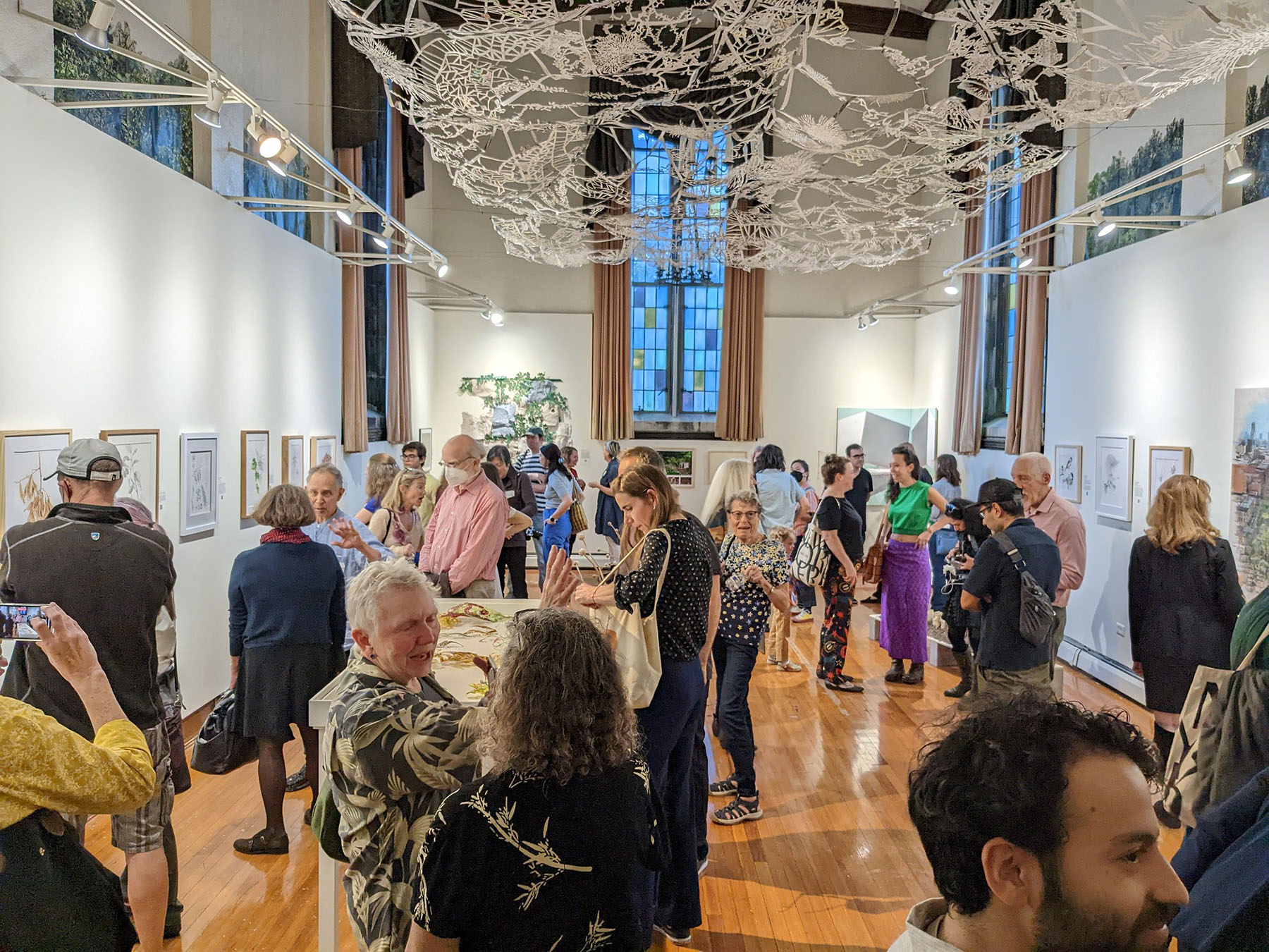 Opening reception at <em>The Embankment on My Mind</em> exhibition. ©NJCU 2022. Courtesy of NJCU.