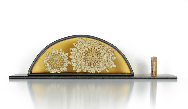 Andrea Haffner, Dome Sculpture, 2023. Found natural objects encased in resin. ©Andrea Haffner 2023. Courtesy of the Makers Guild in Wales.