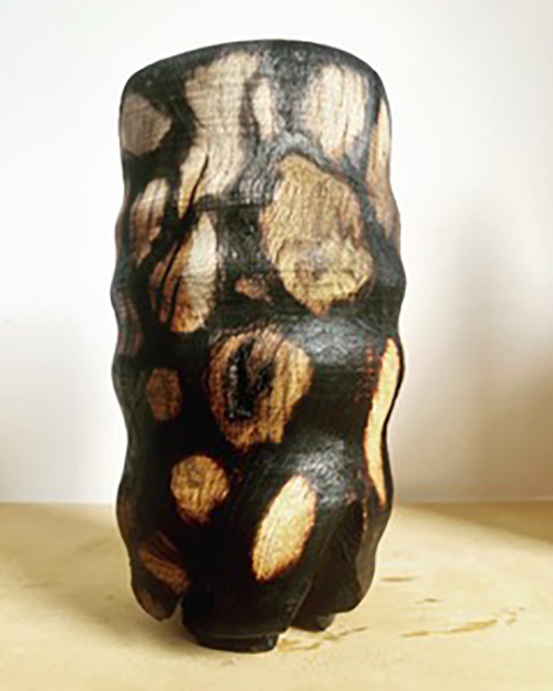 Paz Sandoval-Charred Oak Vase
